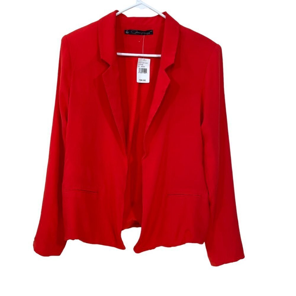 NWT PJK Patterson J Kincaid Women's Size M Lined Light Rayon Blazer Open Front